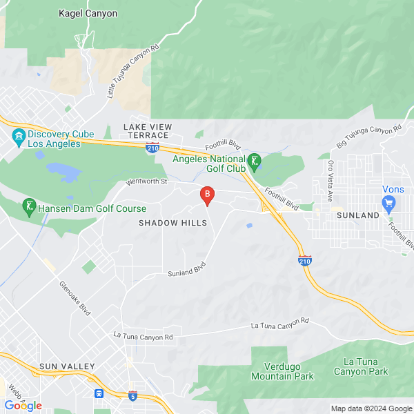 Step and Repeat LA location map: 10518 Johanna Ave, Shadow Hills, California