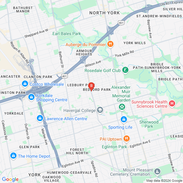 VitalityMD Medical Spa Toronto location map: 1769 Avenue Road, Toronto, Ontario